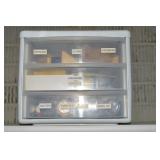3 Drawer Plastic Storage Organizer w/ Contents