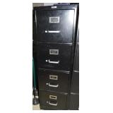 Filex Black Metal 4 Drawer File Cabinet 52x25x15