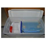 Large Lidded Storage Tote w/ other Lidded Inside