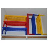 3 Tier Red Blue & Yellow Shelving Systems - 24w x