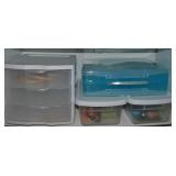 Shelf Contents Lot: Lidded Totes/Storage &Contents
