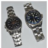(2) Mens Silvertone Watches: Casio & Dakota -