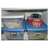 (3) Lidded Totes w/ Craft Supplies +