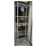 White Wire Metal 5 Tier Storage Shelving Unit