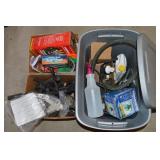 Garage Shelf Contents Lot w/ Small Lidded Tote+