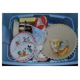 Rubbermaid RN Lidded 18Gal Tote: Vtg Disney Kids