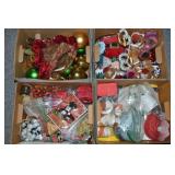 (4) Bankers Boxes full of Christmas Ornaments &