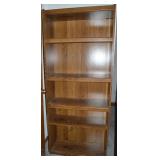 Vintage 5 Shelf Bookcase 70.5 t x 30 x 11.5d - lit