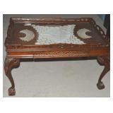 Chippendale Style Mahogany Drawered w/Queen