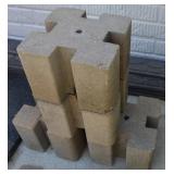 (4) Concrete Geometric Pavers