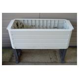 (2) Heavy Duty Plastic Raised Planter Boxes 27.25
