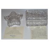 (2) Lenox Crystal Trinket Boxes w/Star & Rectangle