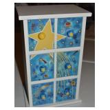 3 Drawer Wooden Tabletop Organizer w/ Galaxy Motif