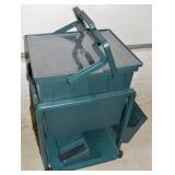 Green Plastic Wheeled Vertical File Organizer