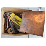 Garage/Tool Chest Bankers Box Lot of Misc w/