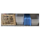 Garage Shelf Contents Lot: Lidded Shoebox Totes+