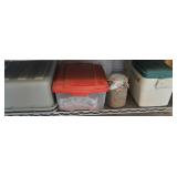 Garage Shelf Contents Lot: Cooler +