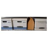 Garage Shelf Contents Lot: Caddy & Bankers Box