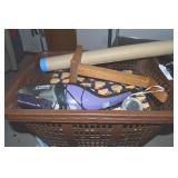 (2) Vintage Brown Laundry Baskets + Small Vac