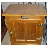Vintage White Clad Oak Doored Storage Cabinet