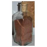 10.75" Tall Glass Bottle w/ Goldtone Sand