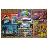 (4) Vtg on Card/in Box Toys: Dragonheart, Jurassic