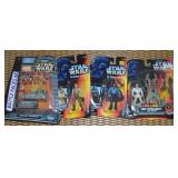 (4) Star Wars on Card Action Figures/Set w/Battle