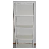 PVC-style White Plastic 5 Tier Shelving Unit 72.5x