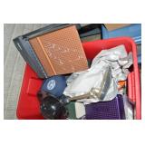 LARGE Sterilite 30Gal Red Lidded Tote: Paper