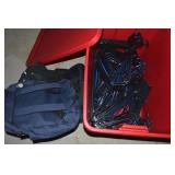LARGE Sterilite 30Gal Red Lidded Tote: Hangers+