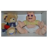 Vtg Talking Baby Sinclair Dinosaur +Teddy Precious