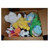 Box of Vintage Stuffed Animal Toys