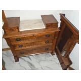 Antique Eastlake 5 Drawer Dresser w/ Mirror &
