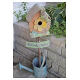Metal Lawn & Garden Decor w/ Watering Can,