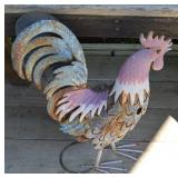 Rustic Metal Lawn & Garden Sculpture Rooster 19"