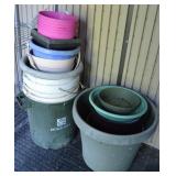 Lot of Planters, Bucket +