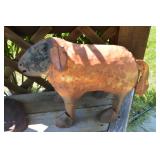 Rustic Metal Lawn & Garden Sculpture Lamb Sheep