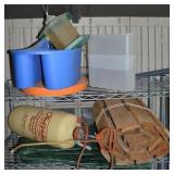 Shed Misc Lot: True Value Sprayer, Tarps +