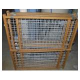 (3) Vintage Wooden Baby Safety Gates 29x32t Collap