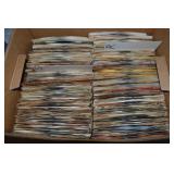 Bankers Box of 45RPM Vinyl Record Albums - mostly