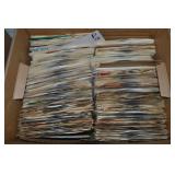 Bankers Box of 45RPM Vinyl Record Albums - mostly