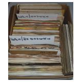 Box of Vtg 45RPM Vinyl Record Albums