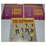 (3) Vtg 33 1/3 Vinyl Record Albums: The Kingsmen