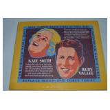 Vintage Famous Radio Stars Rudy Vallee & Kate