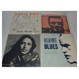 (4) Vtg 33 1/3 Vinyl Record Albums: Cisco Houston,