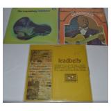 (3) Vtg 33 1/3 Vinyl Record Albums: Leadbelly