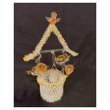 Vintage Blown Spun Art Glass Wishing Well w/Bird