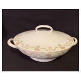 Antique Bavarian China Covered Serving Bowl 10.5"