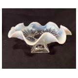 Jefferson Opalescent Glass Fan Candy Dish 8"