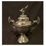 Rogers Silver Co SP Covered Pot w/ Bird Finial